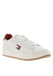 Thumbnail Tennis en cuir ivoire à talon plat avec des lacets et un revêtement en grains - Image 3