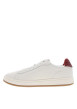 Thumbnail Tennis en cuir ivoire à talon plat avec des lacets et un revêtement en grains - Image 2