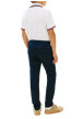 Thumbnail Pantalon chino en coton bleu à coupe slim pourvu de poches plaquées - Image 3