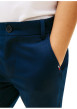 Thumbnail Pantalon chino en coton bleu à coupe slim pourvu de poches plaquées - Image 4