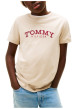 Thumbnail T-shirt en coton beige à coupe droite pourvu d'un imprimé de la marque - Image 2