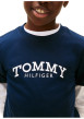 Thumbnail T-shirt en coton marine à coupe droite pourvu d'un imprimé de la marque - Image 4