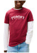 Thumbnail T-shirt en coton bordeaux à coupe droite pourvu d'un imprimé de la marque - Image 2