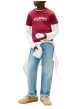 Thumbnail T-shirt en coton bordeaux à coupe droite pourvu d'un imprimé de la marque - Image 5