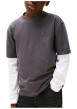 Thumbnail T-shirt en coton anthracite pourvu d'imprimés de la marque dans le dos - Image 2