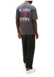 Thumbnail T-shirt en coton anthracite pourvu d'imprimés de la marque dans le dos - Image 3