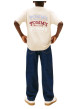 Thumbnail T-shirt en coton écru pourvu d'imprimés de la marque dans le dos - Image 3