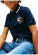 Thumbnail Polo en coton marine à coupe droite pourvu d'un col à revers boutonné - Image 4