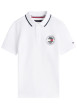 Thumbnail Polo en coton blanc à coupe droite pourvu d'un col à revers boutonné