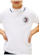 Thumbnail Polo en coton blanc à coupe droite pourvu d'un col à revers boutonné - Image 4
