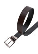 Thumbnail Ceinture réversible Denton en cuir noir et brune avec boucle ardillon - Image 2