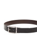 Thumbnail Ceinture réversible Denton en cuir noir et brune avec boucle ardillon - Image 5