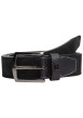 Thumbnail Ceinture noire Denton en cuir effet délavé avec boucle ardillon