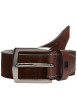 Thumbnail Ceinture brune Denton en cuir effet délavé avec boucle ardillon