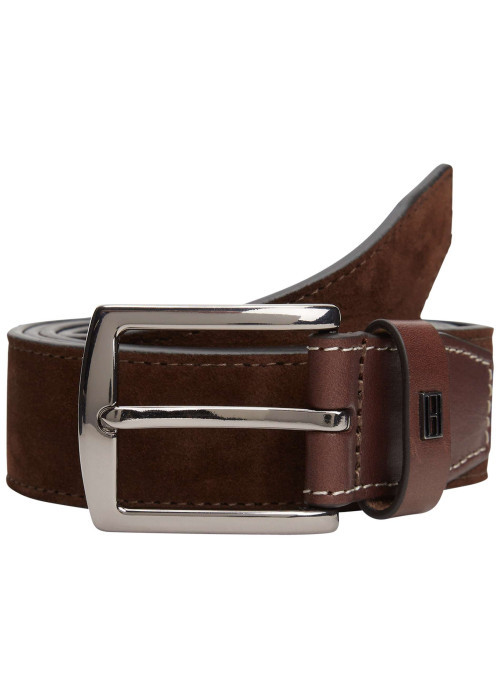 Ceinture brune Denton en cuir effet délavé avec boucle ardillon