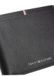 Thumbnail Portefeuille en cuir noir aspect grainé pourvu du nom de la marque - Image 3