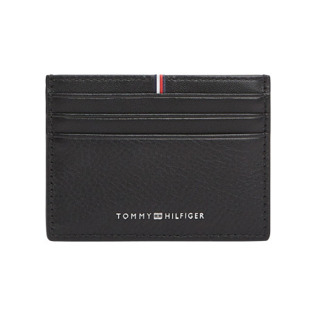 Porte-cartes en cuir noir aspect grainé pourvu...