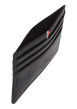 Thumbnail Porte-cartes en cuir noir aspect grainé pourvu du nom de la marque - Image 3