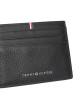 Thumbnail Porte-cartes en cuir noir aspect grainé pourvu du nom de la marque - Image 4