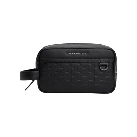 Trousse noire pourvue d'un motif en relief et...