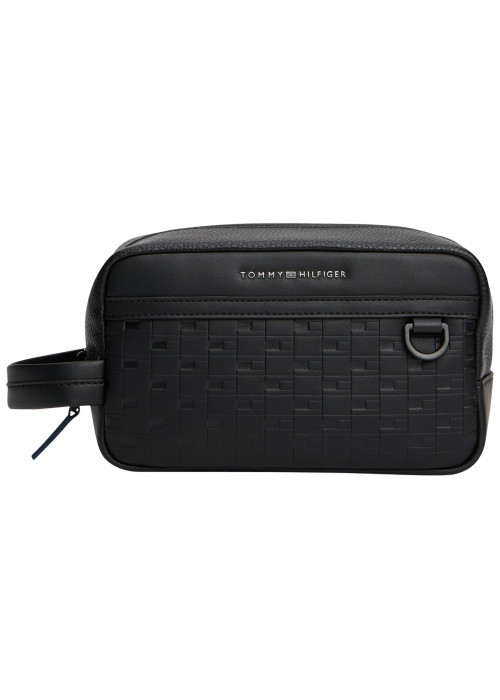 Trousse noire pourvue d'un motif en relief et...