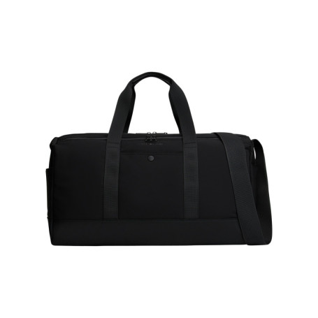 Sac weekender noir en maille lisse pourvu d'une...