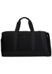 Thumbnail Sac weekender noir en maille lisse pourvu d'une bandoulière plate