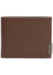 Thumbnail Portefeuille en cuir marron aspect grainé pourvu d'une plaque embossée