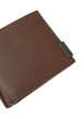 Thumbnail Portefeuille en cuir marron aspect grainé pourvu d'une plaque embossée - Image 3
