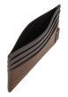 Thumbnail Porte-cartes en cuir marron aspect grainé pourvu d'une plaque embossée - Image 4