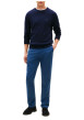 Thumbnail Pantalon Chino Denton en coton bleu à coupe droite pourvu de poches plaquées - Image 5