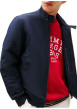 Thumbnail Blouson marine à coupe ajustée pourvu d'un col boutonné et de manches longues - Image 7