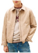 Thumbnail Blouson beige à coupe ajustée pourvu d'un col à revers et de manches longues - Image 2