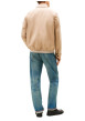 Thumbnail Blouson beige à coupe ajustée pourvu d'un col à revers et de manches longues - Image 3