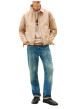 Thumbnail Blouson beige à coupe ajustée pourvu d'un col à revers et de manches longues - Image 5