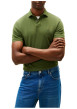 Thumbnail Polo en coton biologique vert à coupe ajustée pourvu d'un col boutonné - Image 4