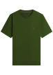 Thumbnail T-shirt en coton vert à coupe droite pourvu d'un col rond et de manches courtes