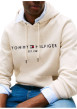 Thumbnail Sweat écru à coupe ajustée pourvu d'un col à capuche avec cordons de serrage - Image 3