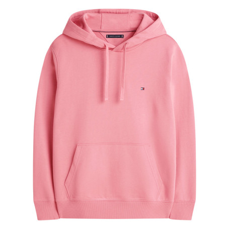 Sweat en coton rose pourvu d'un col à capuche...