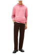 Thumbnail Sweat en coton rose pourvu d'un col à capuche avec cordons de serrage - Image 5