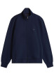 Thumbnail Sweat marine pourvu d'une coupe ajustée et d'un col montant zippé
