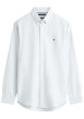 Thumbnail Chemise en coton verte à coupe droite ornée d'un motif à rayures