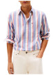 Thumbnail Chemise en coton multicolore à coupe droite ornée d'un motif à rayures - Image 2