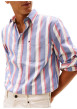 Thumbnail Chemise en coton multicolore à coupe droite ornée d'un motif à rayures - Image 4