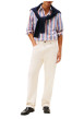 Thumbnail Chemise en coton multicolore à coupe droite ornée d'un motif à rayures - Image 5