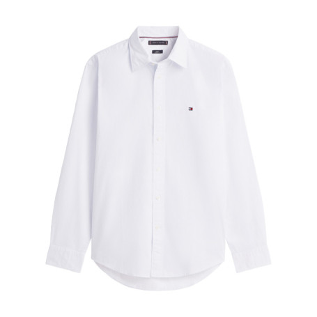Chemise blanche en coton à coupe droite pourvue...