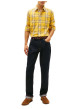 Thumbnail Chemise en coton biologique jaune à carreaux pourvue d'un col à revers - Image 5