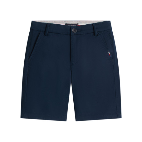Short Chino en coton marine à coupe droite...