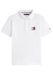 Thumbnail Polo en coton blanc à coupe droite pourvu d'un col à revers boutonné