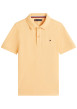 Thumbnail Polo en coton jaune à coupe droite pourvu d'un col à revers boutonné
